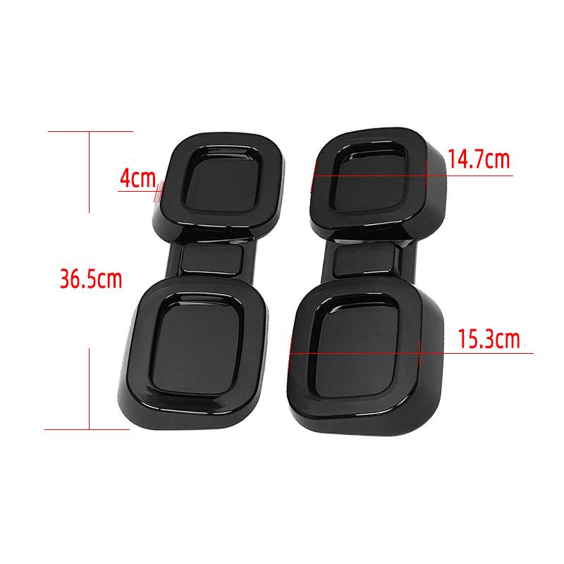 Haval Menglong Smoked Black Taillight Covers - Black Warrior Style, High Transmittance, Wear and Heat Resistant ABS