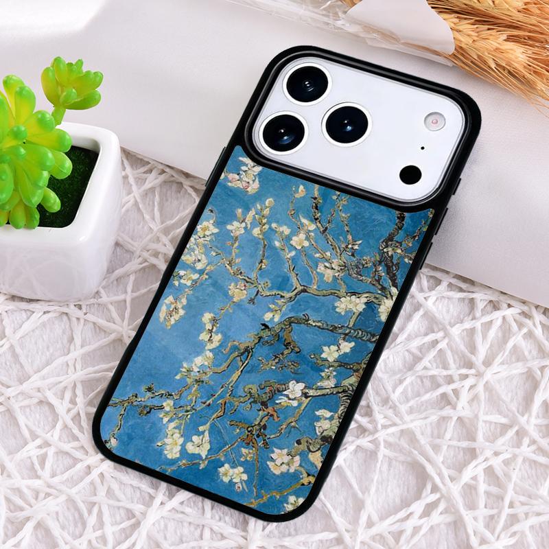 Blossoming Almond Tree Phone Case for iPhone 17 Air 16 15 11 12 14 13 Pro Max Shockproof Cover