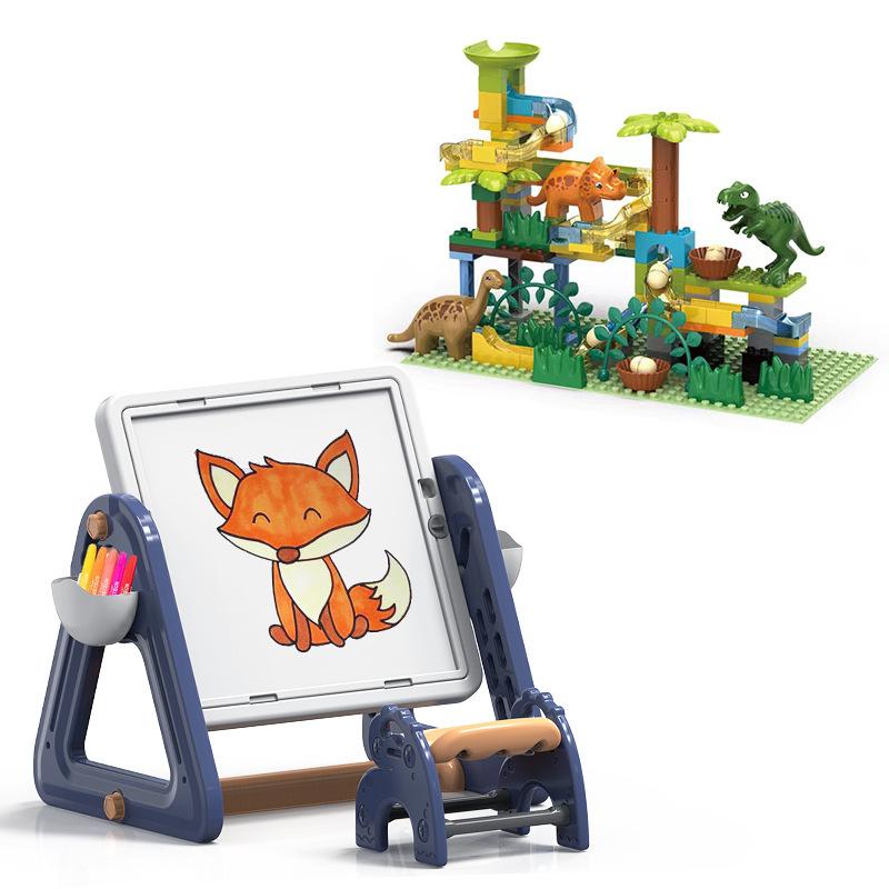 Children's Multifunctional Building Block Table Foldable Drawing Board  Ever-changing Boy Toy Table  Educational Baby Girl Table and Chairs