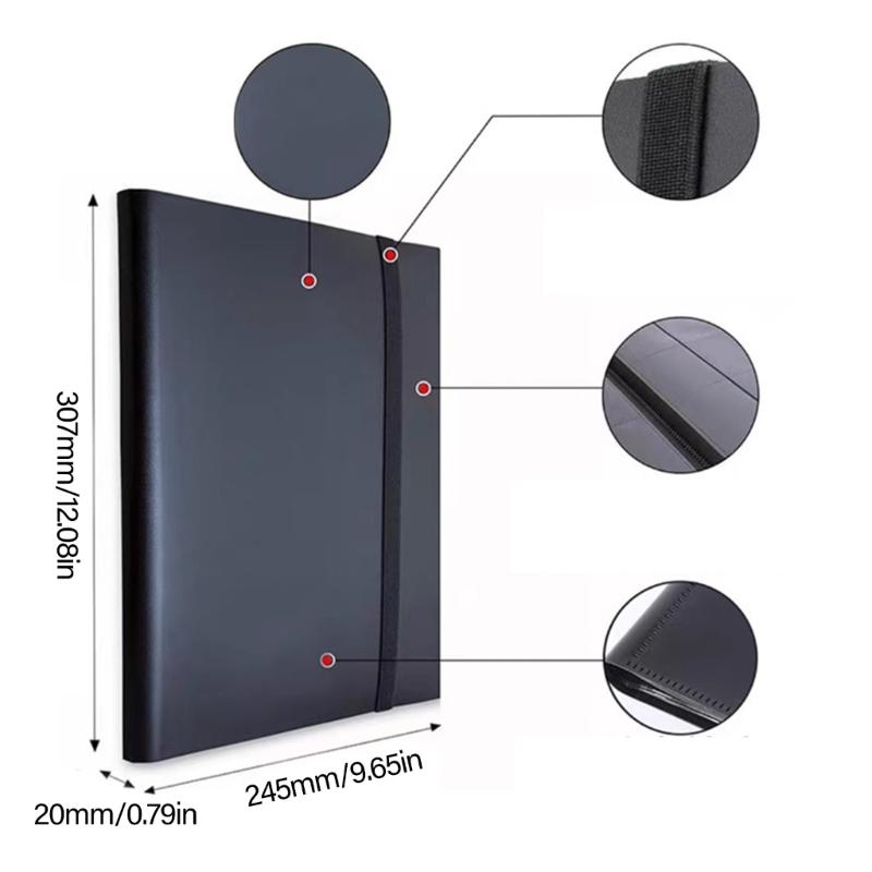 9 Pocket Game Card Binder Trading Card Collection Notebook Portable Trading Card Binder for Game Card Baseball Card