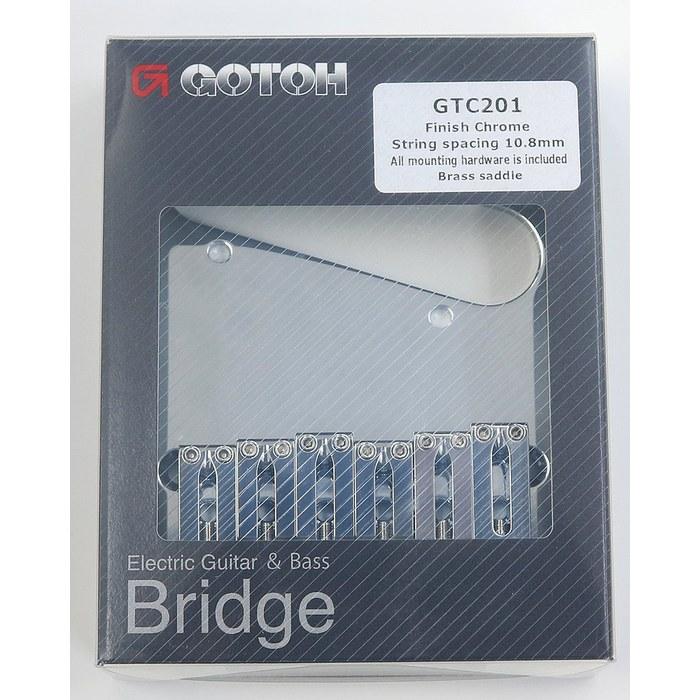 GOTOH TL Type Bridge, Brass Saddle, 10.8mm Pitch, Chrome (PGTC-201C)
