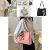 Stylish Large Capacity Tote Bag For Women In Fashionable Black White Pink Colors Ideal For College And Daily Use