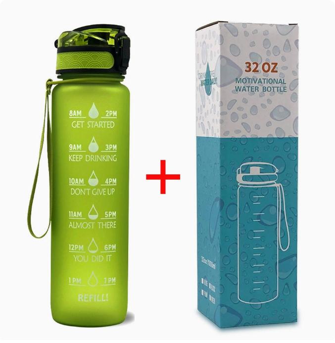 1L/500mL Plastic Kettle Tritan Material Matte Gradient Bounce Sports Water Bottle Space Cup Travel Cup