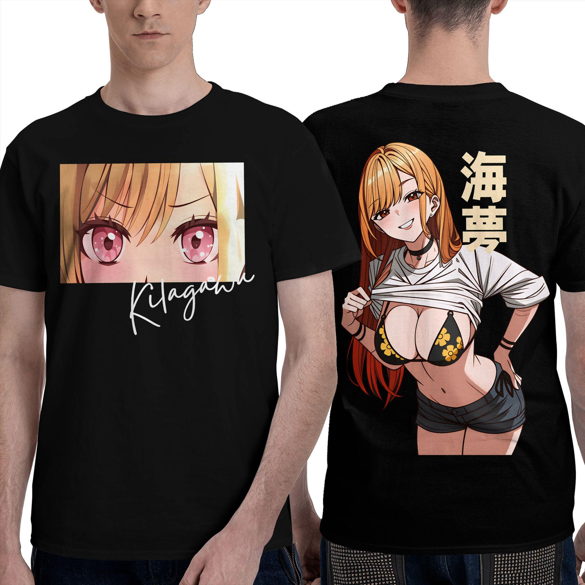 

Marin Kitagawa My Dress Up Darling Mens T Shirt Novelty Tee Shirt Short Sleeve Round Neck TShirts Cotton Printed Clothes 4XL