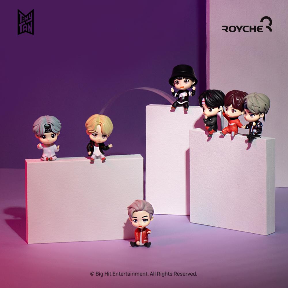 2p Set) Tinytan X Royche Monitor Figure Official BTS Goods from Bighit / Plastic Doll