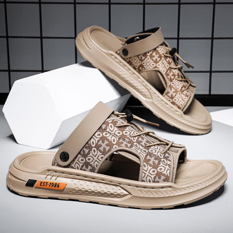 High Quality Men's Casual Sandals Summer Outdoor Breathable Anti Slip Waterproof Beach Shoes Youth Dual-purpose Sports Slippers