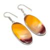Natural Mookaite Gemstone Handmade 925 Sterling Silver Earring 2.05" AE-11646