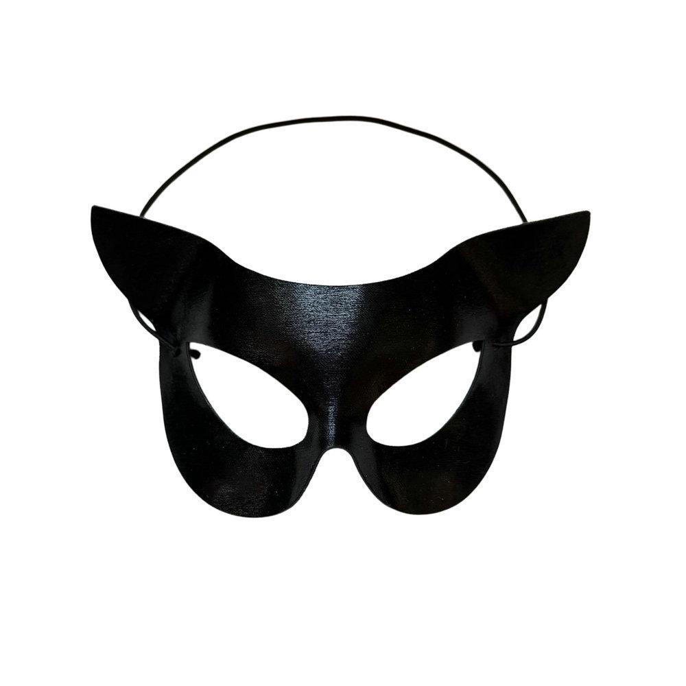 

Black Cat Eye Mask & Lolita Choker Set for Festival, Ball, or Performance - Catwoman Accessories