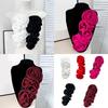 3D Ruffle Flower Appliques Handcraft Materials Kits Crafting Garment Accessories Dance Costume Project Sewing On Patches