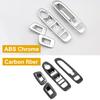 For Jeep Compass 2th 2017 2018   Carbon Car Window Lift Switch Button Cover Trims Door Armrest Panel Frame Accessories