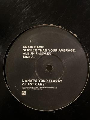 12inch Record CRAIG DAVID - Slicker Than Your Average LPWILD42P Wildstar Record 2002 UK Soul/Funk Used