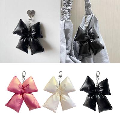 Chaveiro de laço estiloso, acessório de bolsa, chaveiro prático de laço, acessório para celular, pingente, mochila fofa, pingente