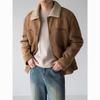 Men's Korean-Style Suede Lambskin Shearling Coat - Winter Thickened Workwear Outerwear