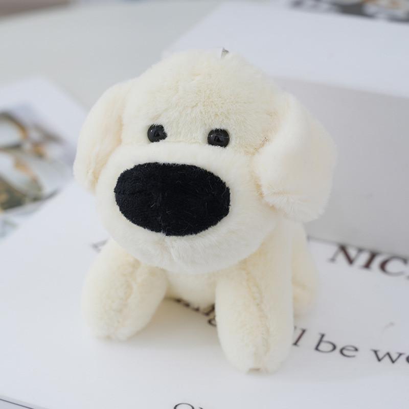 Charming Big Nose Puppy Plush Keychain Adorable Dog Bag Accessory Miniature Toy