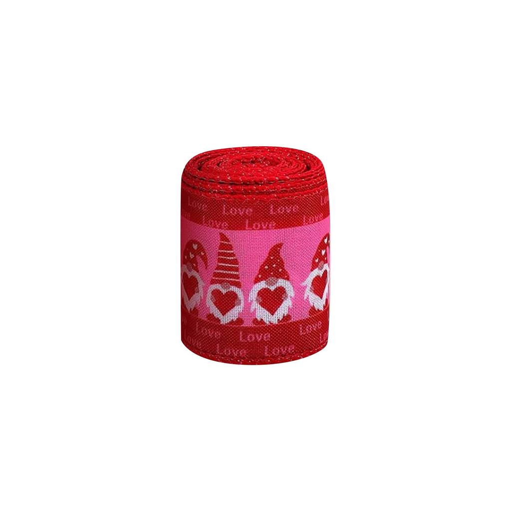 Valentine's Day Ribbon Pattern Heart Shaped Wired Ribbon Decoration Wired Edge Ribbon DIY Crafts Packaging Wedding