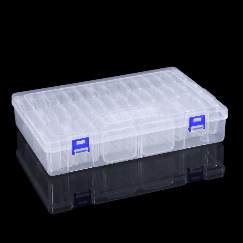 Transparent Beads Organizer Box 12/14/15/30 Grid Plastic for DIY