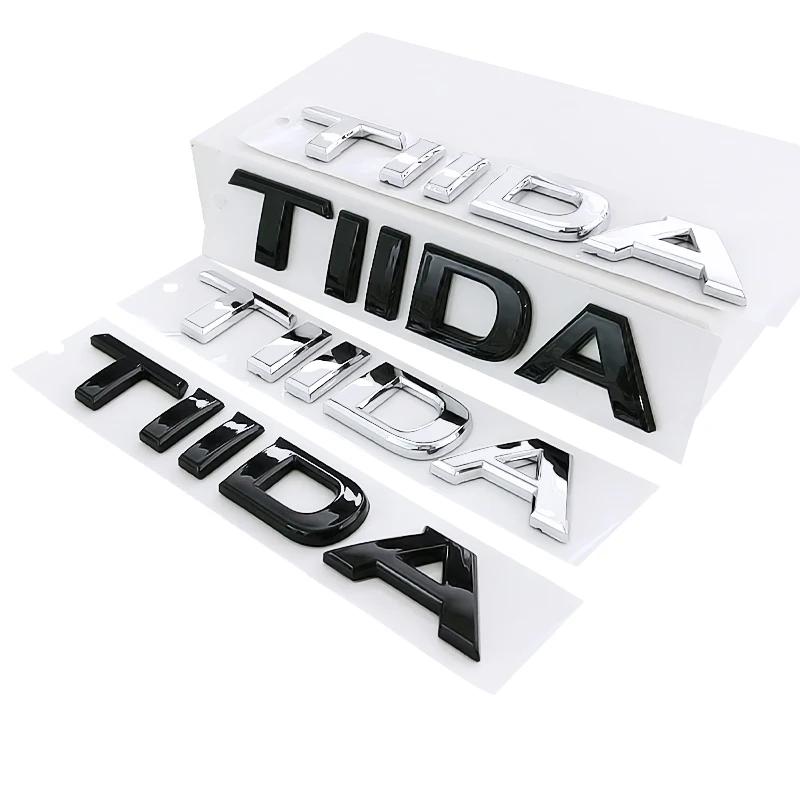1pc 3D TIIDA ABS Car Rear Letter logo sticker Rear Bumper tail door trunk sticker car rear Emblem sticker styling Accessories