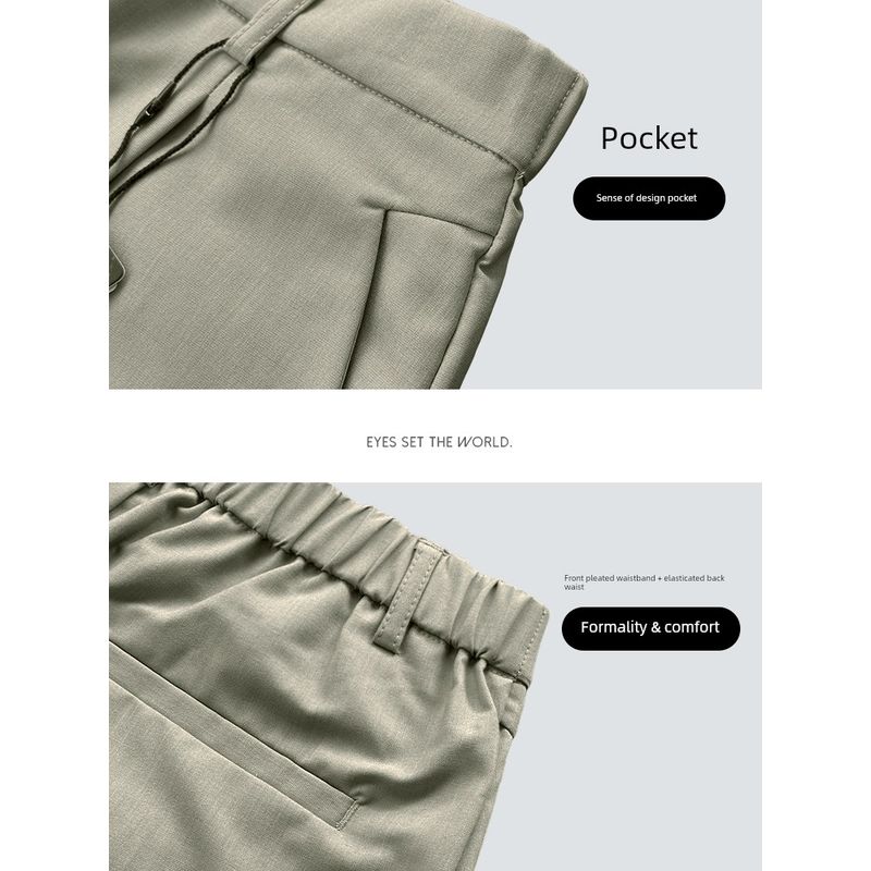 Menseye Men's Shorts Casual Pants Men's Dress Pants Business Commuting Summer Hot-Selling Breathable Korean Style Drapey Trendy