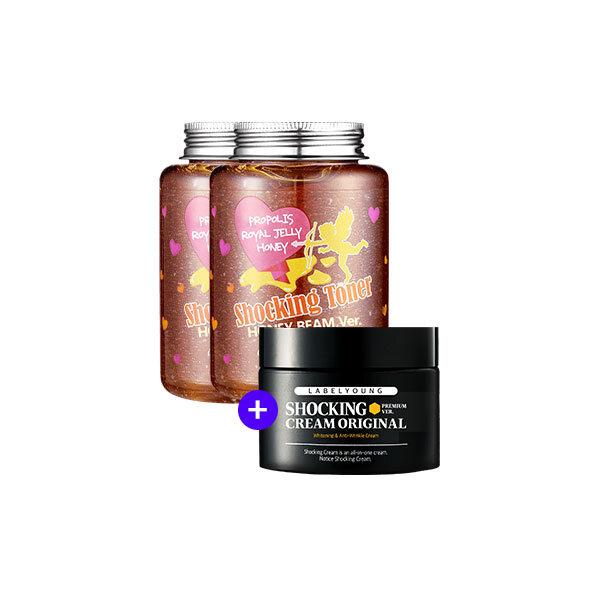 All-in-one Moisturizing and Nourishing Cream Shocking Toner Honey Glow Version 2 + Shocking Cream Honey Glow Version 2+Cream Original Premium