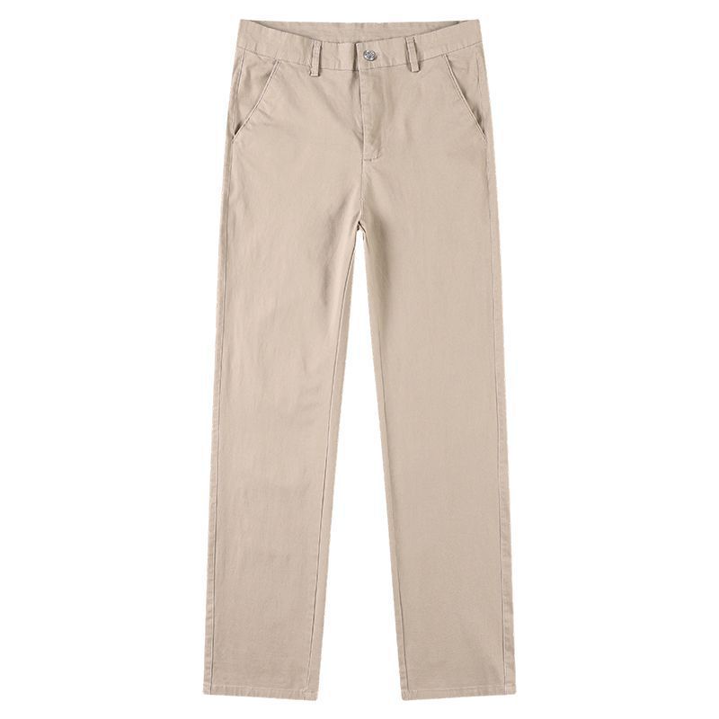 Pure cotton casual pants men's new summer straight loose business versatile trousers trend high-end breathable pants trend