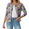 Women's Fashionable, Casual, Comfortable Halloween Print Cardigan Jacket