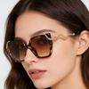 Fashion Square Frame Sunglasses With Metal Snake Temples For Men And Women UV400 Protections Large Lens Sun Glasses