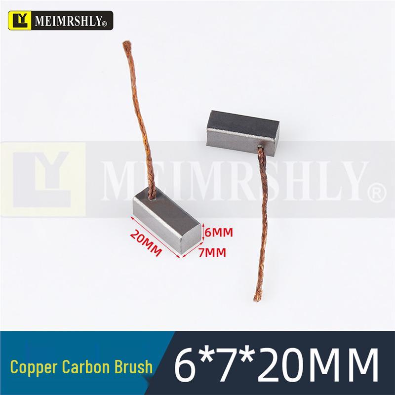 Compatible Carbon Brushes for Valeo, Remy, Jenory, Hanla Alternators - 4.5x6.5x17 mm, High Wear Resistance