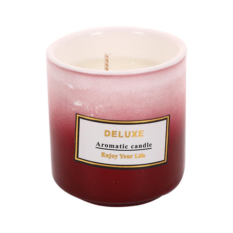 

Creative Handmade Soy Wax Ceramic Cup Scented Candle Fragrance Souvenir Candle Ornament Green - Lime Basil with Citrus