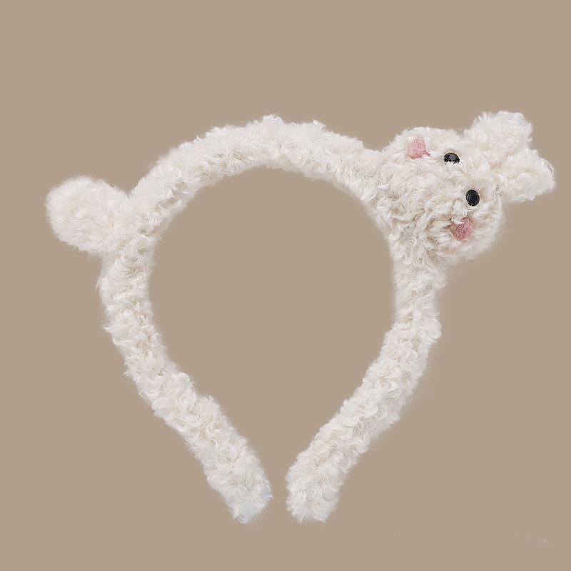 

1 шт. Милая повязка на голову с кроликом, овечья шерсть, милые кошачьи волосы, заколка для волос, повязка для умывания лица, резинка для волос, фиксация волос, головной убор для макияжа