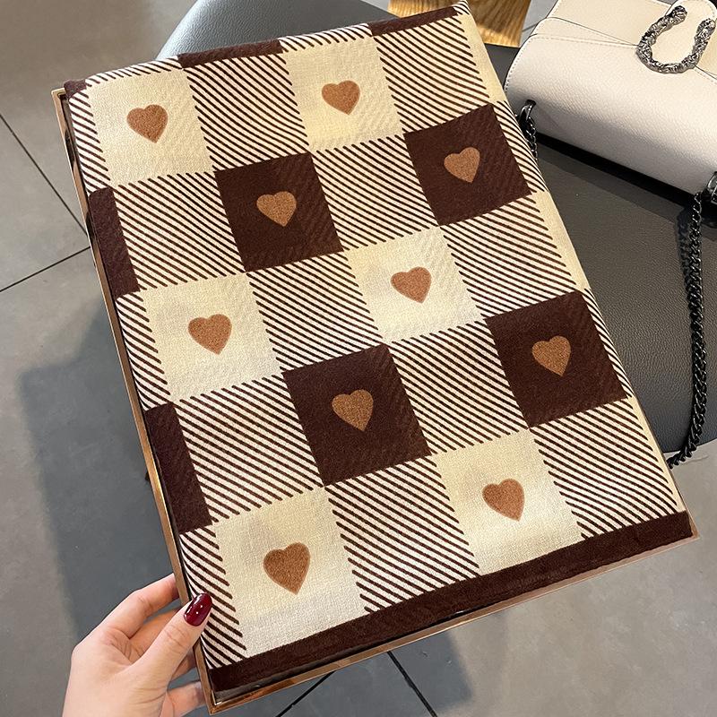 Esarfa in carouri dama bumbac in tifon vara protectie solara prosop plaja sal caldura