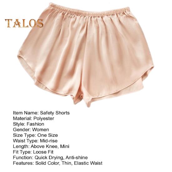 Nahtlose Sicherheitsunterwäsche aus Eisseide für Damen, dünne Shorts für den Sommer, einfarbig, lockere Passform, Sicherheitsshorts für den Alltag