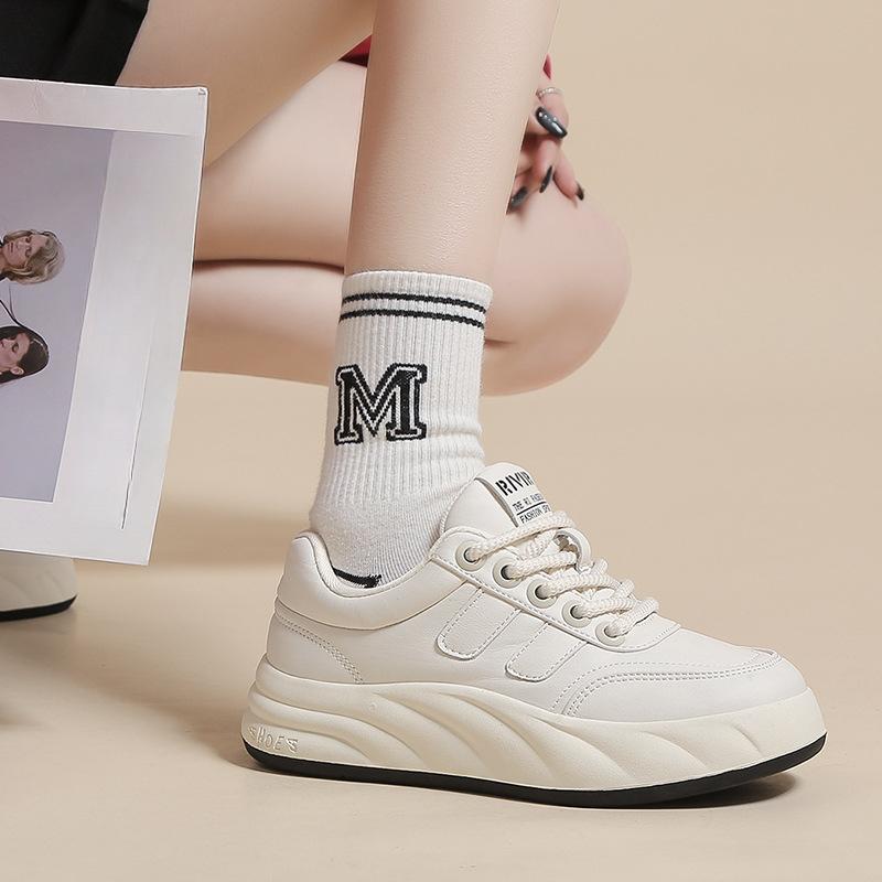 Versatile Little White Shoes Women'S Shoes Casual Student Board Shoes Trendy Shoes Platform Round Head Sports Shoes