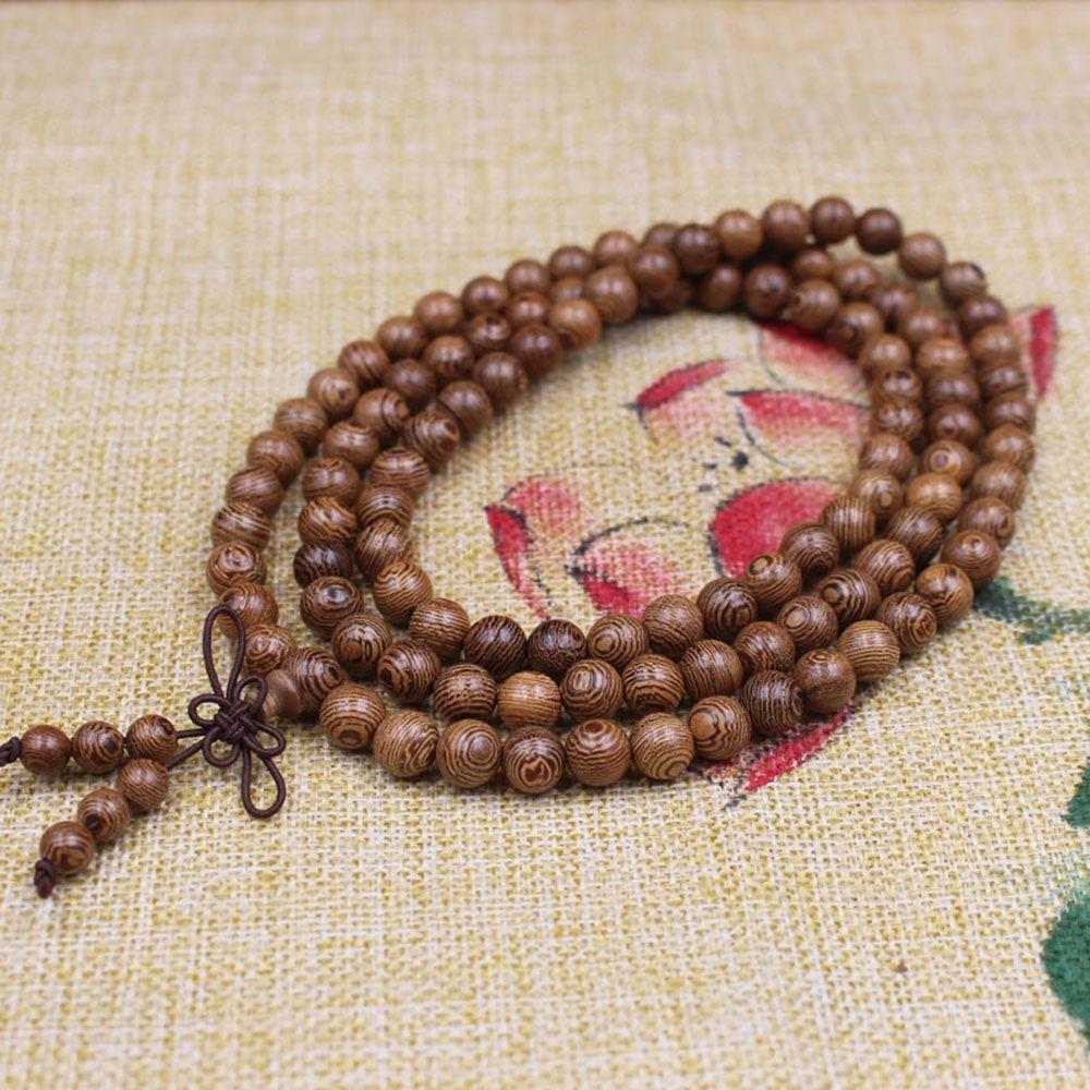 Fashion NEW Wenge Beads Wooden Bangle Jewelry Rosary Buddha Mala Bracelet Prayer Beads