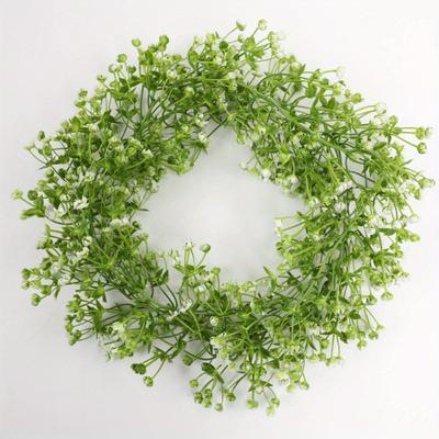 Pacote com 2 Guirlandas de Rattan Verde Artificial Gipsofila, Flores Falsas de Mosquitinho Videira de Botões, Pendurado na Parede para Arco de Casamento Festa Decoração de Casa