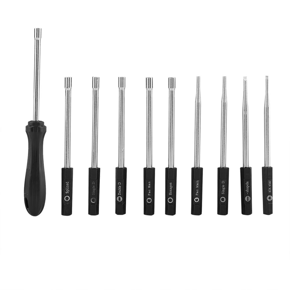 10 PCS Carburetor Adjustment Set Screwdriver Card Tool Splined   Double D Type