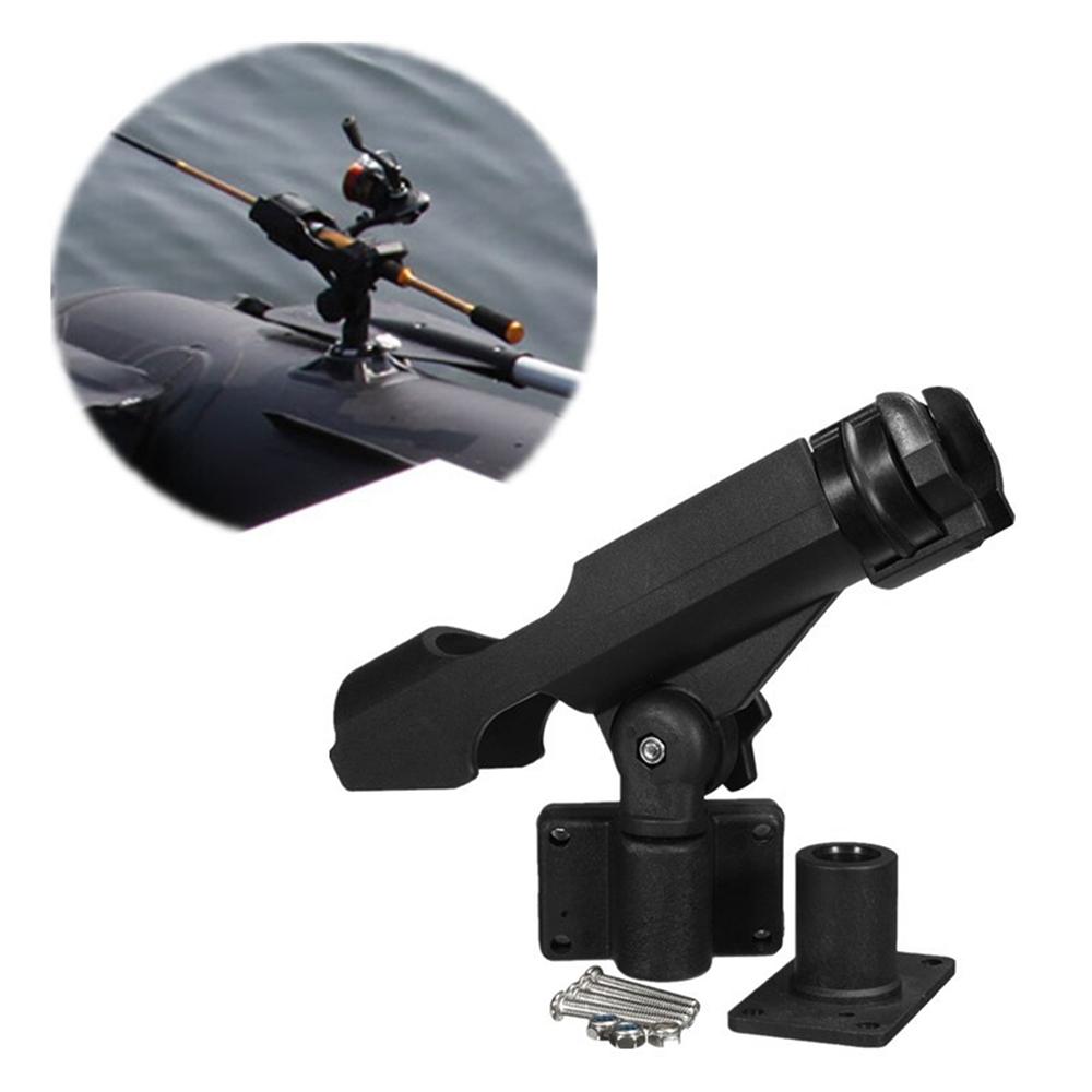 

Plastic Fishing Rod Holder Adjustable Fishing Pole Holder with Clamp Folding Rod Racks Holder for Boat Kayak чорний
