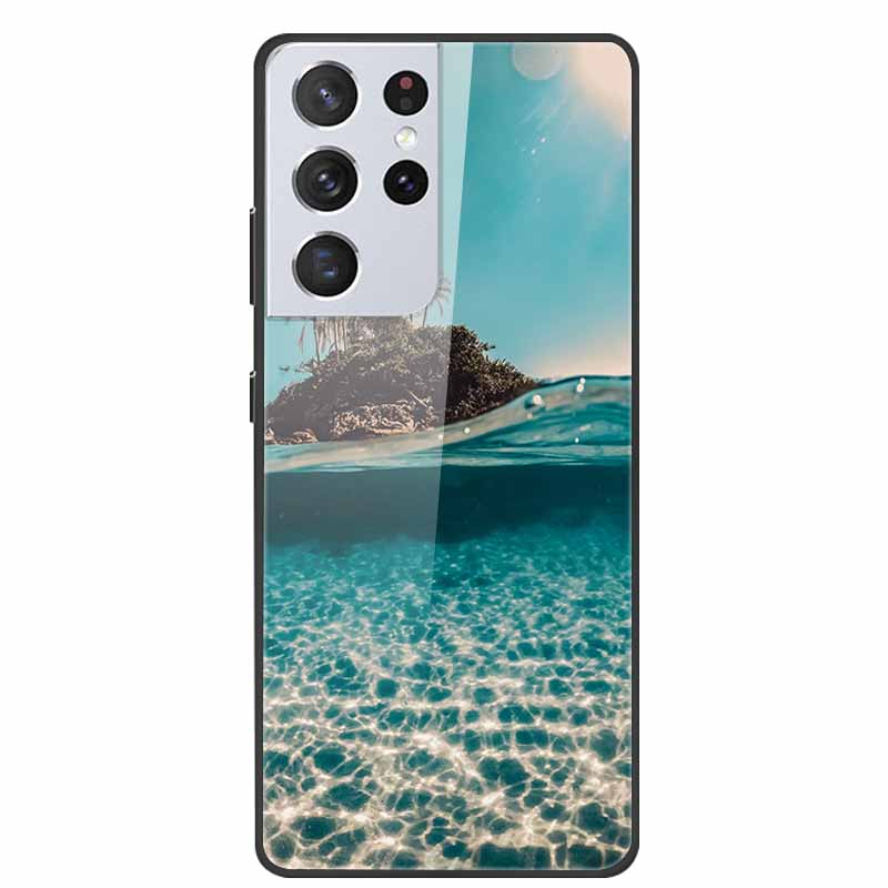 For Samsung Galaxy S25 Ultra Tempered Glass Case Back Cover Hard Phone Cases for SamsungS25 ULTRA Fundas Fashion Protector Coque