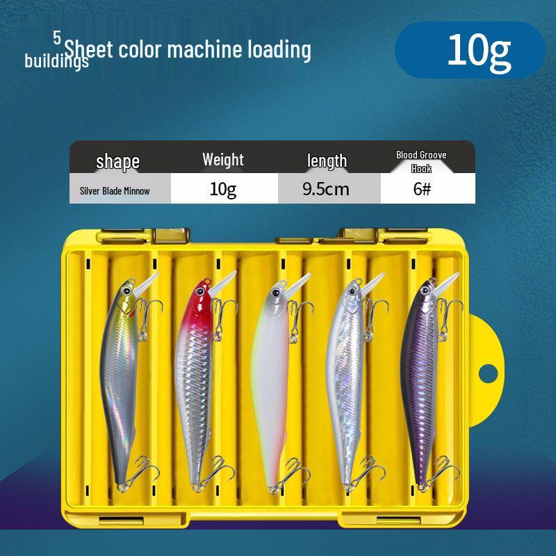 Silbernes Blatt Streamline Minnow Köder: Ultimativer Sinking Twitchbait für Weitwurf-Angeln