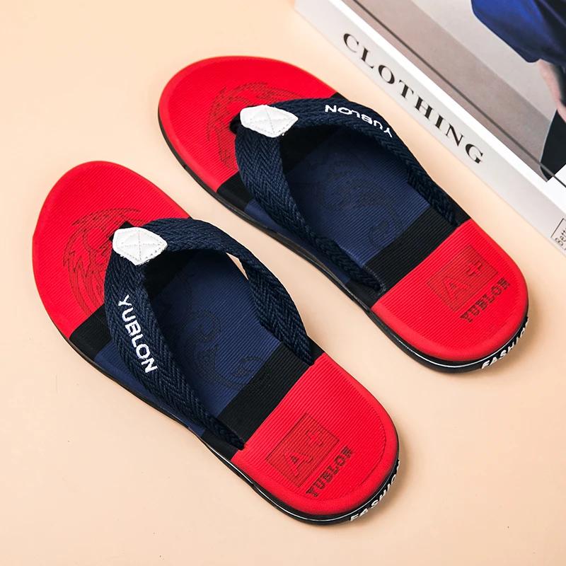 Fashion Flip-flops for men 2024 new summer outer wear flip-flops soft-soled beach sandals men's casual Guangdong slippers large size