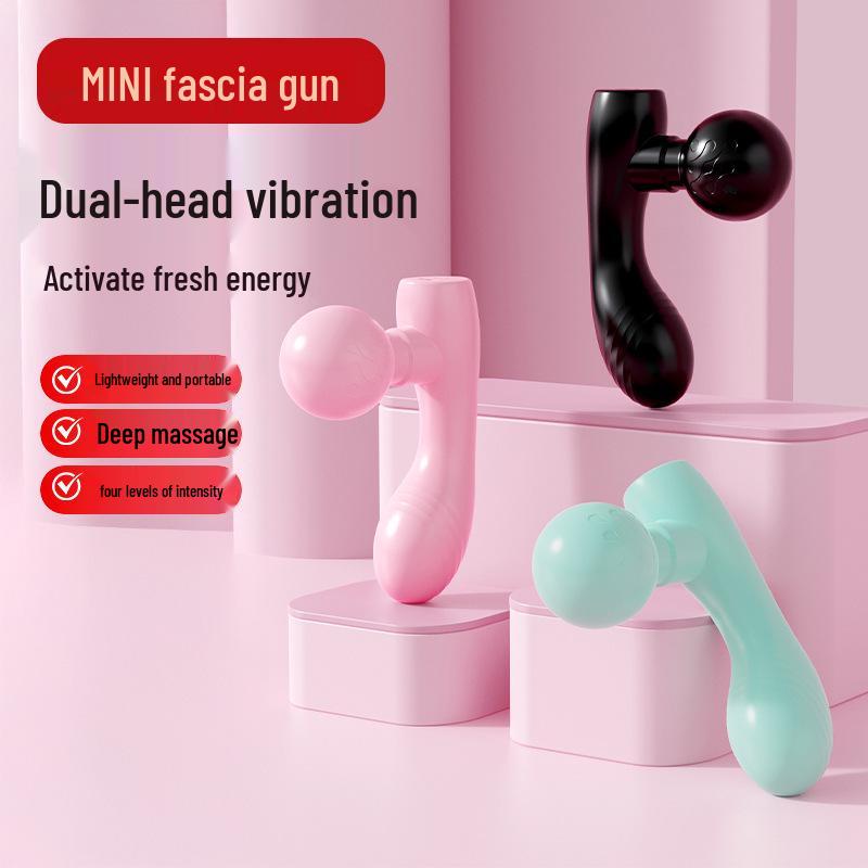 Double Head Electric Muscle Massager for Women - Portable Mini Fascial Gun for Relaxation
