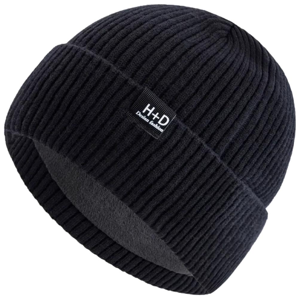 New Style Unisex Letter Warm Winter Hats Stylish Plush Fur Lined Soft Beanie Cap Thick Winter Knitted For Men Women Outdoor Hats