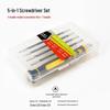 Dual-Use Mini Screwdriver Set: Cross & Slotted, 1.5mm-3mm, 5-in-1 Repair Tool