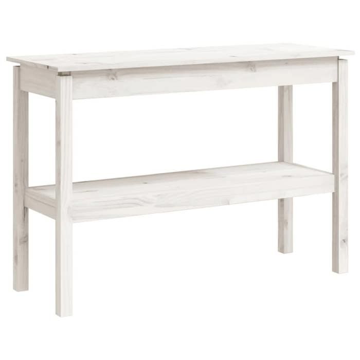 VidaXL Table console Blanc 110x40x75 cm Bois de pin solide 814300
