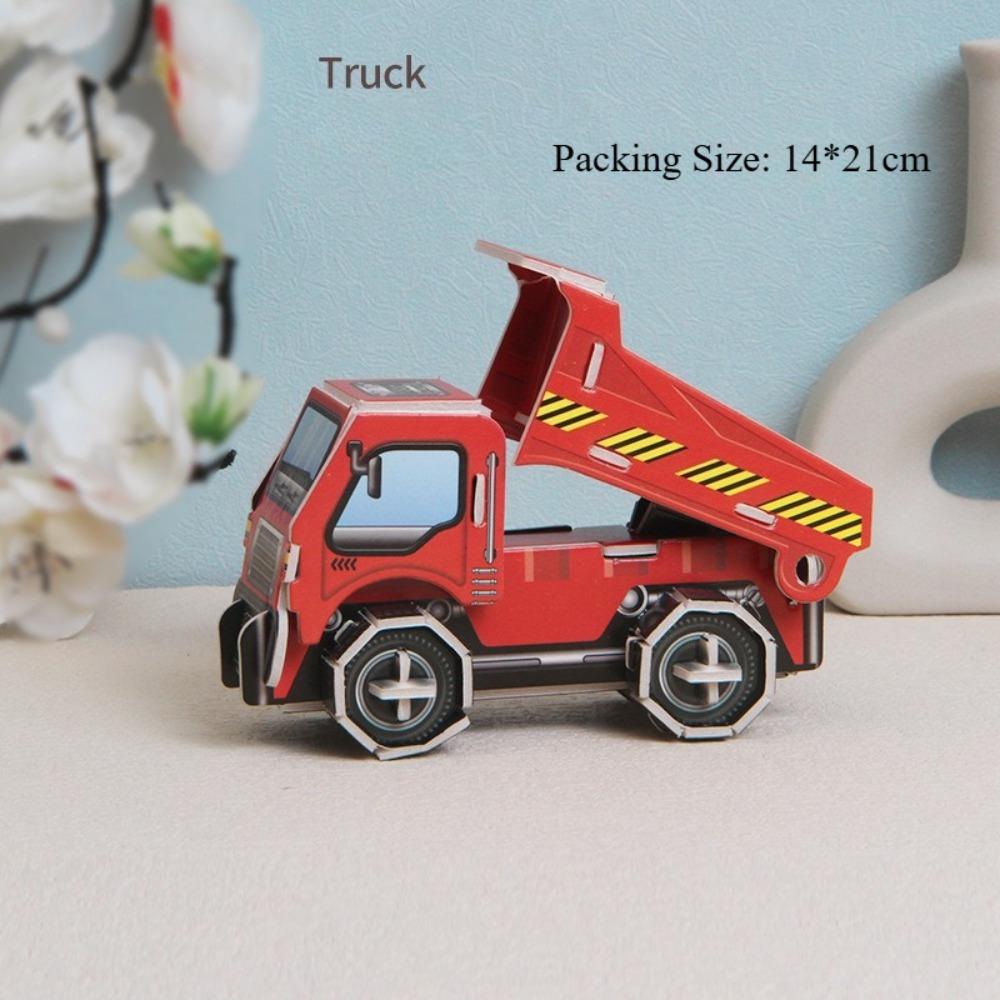 

Kindergarten DIY Paper 3D Engineering Vehicle Puzzle Model Handmade Assemble Kids Educational Toy WL-2611