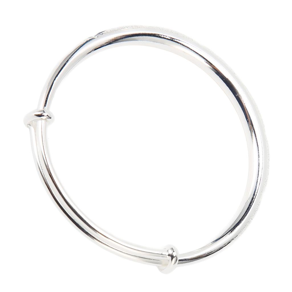 30g Kupfernickel Armband Verstellter Modeschmuck Graviertes Damen Rundarmband für Damen