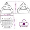 Tente de camping - vidaXL - Tipi 7 personnes - Imperméable - Vert - Léger et portable