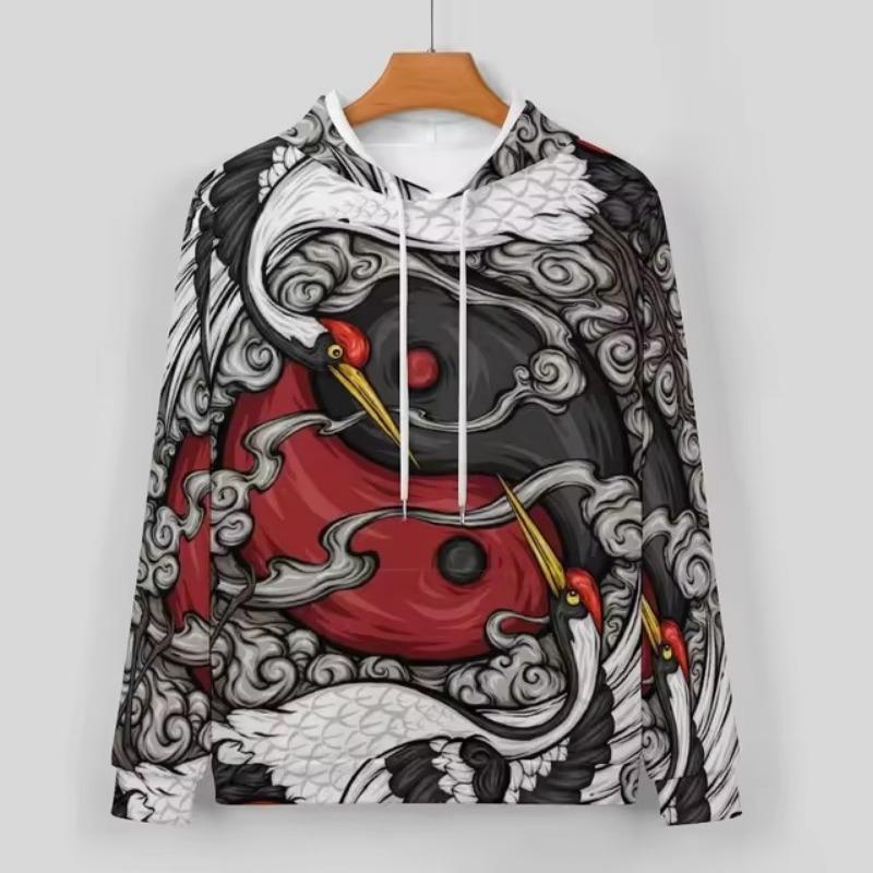 3D-gedruckter Weihnachts-Weihnachtsmann-Grafik-Hoodie für Herren, lässig, langärmlig, neu bei Hoodies & Sweatshirts, Herren-Oversize-Pullover