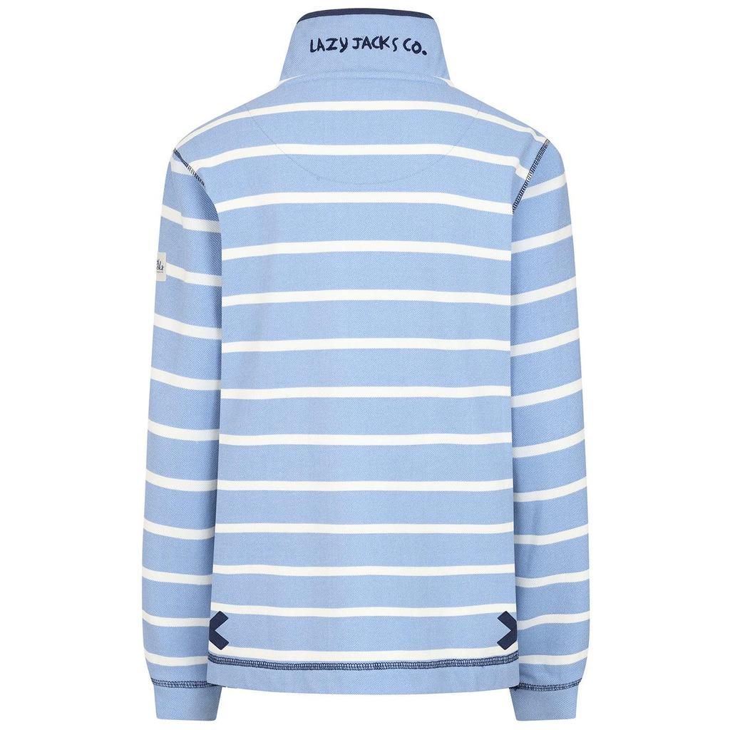 Lazy Jacks Womens/Ladies Pique Button Neck Sweatshirt