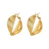 S111 silver needle new temperament torsion ring earrings Korean design earrings simple and versatile stud earrings