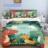 Jungledinosaur Customize Your Name Duvet Cover Soft Bedding Set For Bedroom Guest Room And Dorm Decoration Threepiece Set Includes 1 Duvet Cover 2